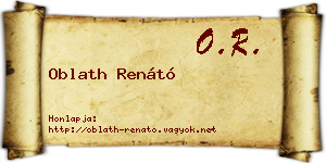 Oblath Renátó névjegykártya