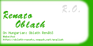 renato oblath business card