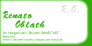 renato oblath business card